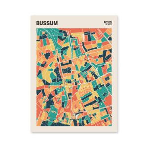 Plattegrond poster Licht Bussum mozaiek stl 01 mockup poster schaduw 06 | Funky Fellow
