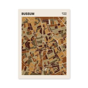 Plattegrond poster Licht Bussum mozaiek stl 03 mockup poster schaduw 06 | Funky Fellow