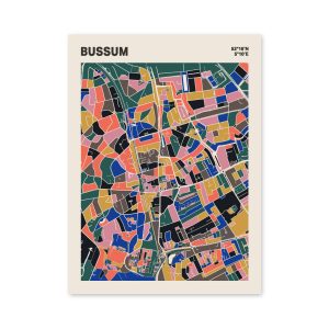 Plattegrond poster Licht Bussum mozaiek stl 05 mockup poster schaduw 06 | Funky Fellow