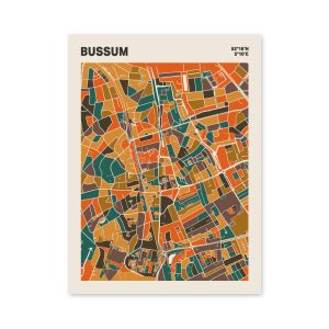 Plattegrond poster Licht Bussum mozaiek stl 06 mockup poster schaduw 06 | Funky Fellow