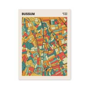 Plattegrond poster Licht Bussum mozaiek stl 08 mockup poster schaduw 06 | Funky Fellow