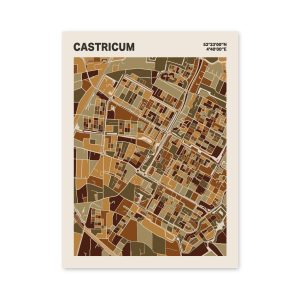 Plattegrond poster Licht Castricum mozaiek stl 03 mockup poster schaduw 06 | Funky Fellow