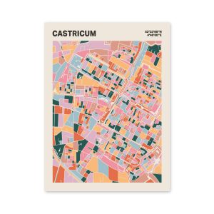 Plattegrond poster Licht Castricum mozaiek stl 04 mockup poster schaduw 06 | Funky Fellow