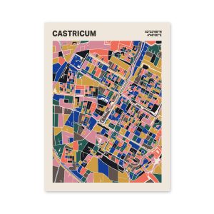 Plattegrond poster Licht Castricum mozaiek stl 05 mockup poster schaduw 06 | Funky Fellow