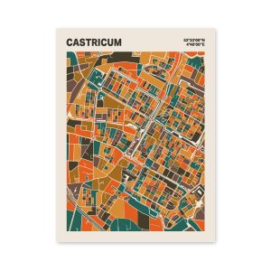 Plattegrond poster Licht Castricum mozaiek stl 06 mockup poster schaduw 06 | Funky Fellow