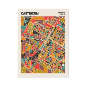 Plattegrond poster Licht Castricum mozaiek stl 07 mockup poster schaduw 06 | Funky Fellow