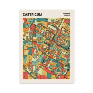 Plattegrond poster Licht Castricum mozaiek stl 08 mockup poster schaduw 06 | Funky Fellow