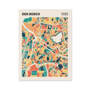 Plattegrond poster Licht Den Bosch mozaiek stl 01 mockup poster schaduw 06 | Funky Fellow