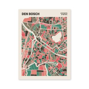 Plattegrond poster Licht Den Bosch mozaiek stl 02 mockup poster schaduw 06 | Funky Fellow
