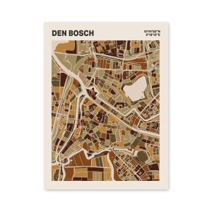 Plattegrond poster Licht Den Bosch mozaiek stl 03 mockup poster schaduw 06 | Funky Fellow