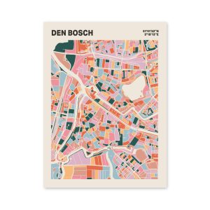 Plattegrond poster Licht Den Bosch mozaiek stl 04 mockup poster schaduw 06 | Funky Fellow