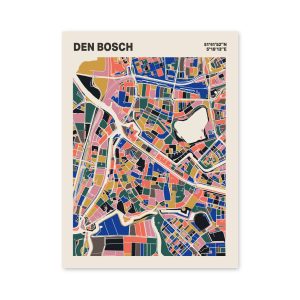 Plattegrond poster Licht Den Bosch mozaiek stl 05 mockup poster schaduw 06 | Funky Fellow