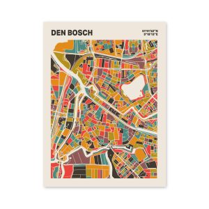 Plattegrond poster Licht Den Bosch mozaiek stl 07 mockup poster schaduw 06 | Funky Fellow