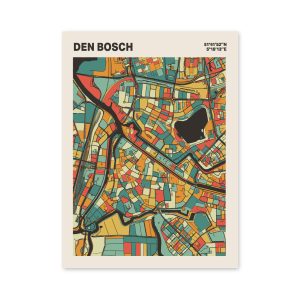 Plattegrond poster Licht Den Bosch mozaiek stl 08 mockup poster schaduw 06 | Funky Fellow