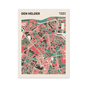 Plattegrond poster Licht Den Helder mozaiek stl 02 mockup poster schaduw 06 | Funky Fellow