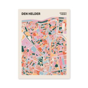 Plattegrond poster Licht Den Helder mozaiek stl 04 mockup poster schaduw 06 | Funky Fellow