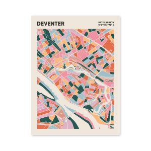 Plattegrond poster Licht Deventer mozaiek stl 04 6 | Funky Fellow