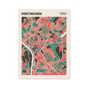 Plattegrond poster Licht Doetinchem mozaiek stl 02 mockup poster schaduw 06 | Funky Fellow