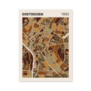 Plattegrond poster Licht Doetinchem mozaiek stl 03 mockup poster schaduw 06 | Funky Fellow