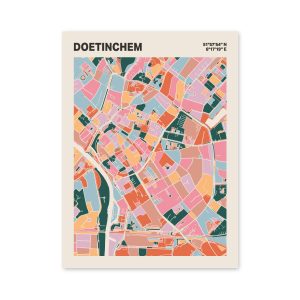 Plattegrond poster Licht Doetinchem mozaiek stl 04 mockup poster schaduw 06 | Funky Fellow