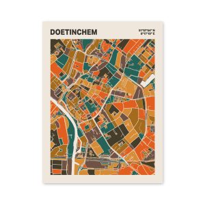 Plattegrond poster Licht Doetinchem mozaiek stl 06 mockup poster schaduw 06 | Funky Fellow