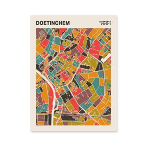 Plattegrond poster Licht Doetinchem mozaiek stl 07 mockup poster schaduw 06 | Funky Fellow