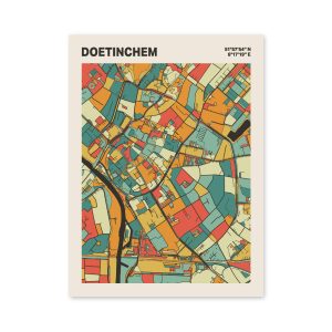 Plattegrond poster Licht Doetinchem mozaiek stl 08 mockup poster schaduw 06 | Funky Fellow