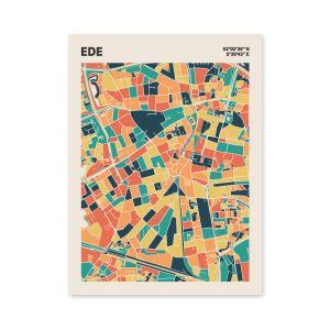 Plattegrond poster Licht Ede mozaiek stl 01 mockup poster schaduw 06 | Funky Fellow