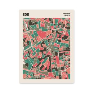 Plattegrond poster Licht Ede mozaiek stl 02 mockup poster schaduw 06 | Funky Fellow