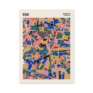 Plattegrond poster Licht Ede mozaiek stl 05 mockup poster schaduw 06 | Funky Fellow