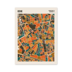 Plattegrond poster Licht Ede mozaiek stl 06 mockup poster schaduw 06 | Funky Fellow