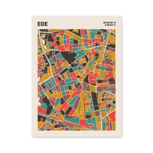 Plattegrond poster Licht Ede mozaiek stl 07 mockup poster schaduw 06 | Funky Fellow