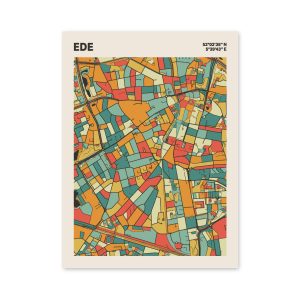 Plattegrond poster Licht Ede mozaiek stl 08 mockup poster schaduw 06 | Funky Fellow