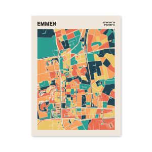 Plattegrond poster Licht Emmen mozaiek stl 01 | Funky Fellow