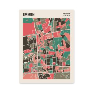 Plattegrond poster Licht Emmen mozaiek stl 02 | Funky Fellow
