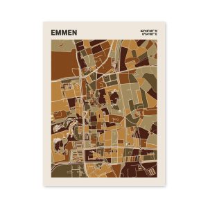 Plattegrond poster Licht Emmen mozaiek stl 03 | Funky Fellow