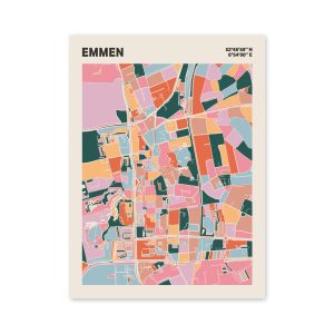 Plattegrond poster Licht Emmen mozaiek stl 04 | Funky Fellow