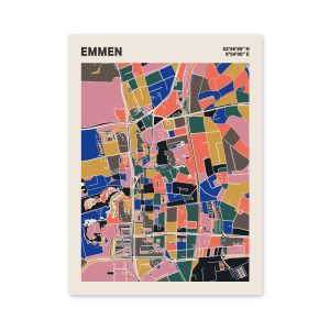Plattegrond poster Licht Emmen mozaiek stl 05 | Funky Fellow