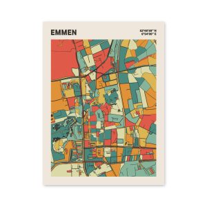Plattegrond poster Licht Emmen mozaiek stl 08 | Funky Fellow