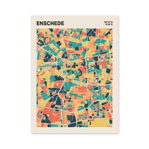 Plattegrond poster Licht Enschede mozaiek stl 01 2 | Funky Fellow
