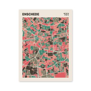 Plattegrond poster Licht Enschede mozaiek stl 02 3 | Funky Fellow