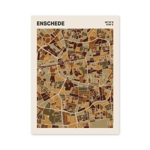Plattegrond poster Licht Enschede mozaiek stl 03 3 | Funky Fellow