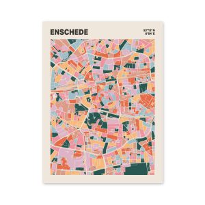 Plattegrond poster Licht Enschede mozaiek stl 04 3 | Funky Fellow