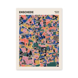 Plattegrond poster Licht Enschede mozaiek stl 05 3 | Funky Fellow