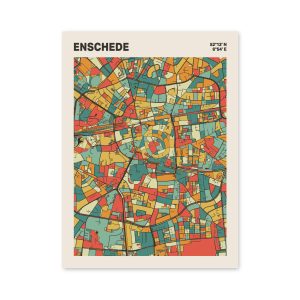 Plattegrond poster Licht Enschede mozaiek stl 08 3 | Funky Fellow