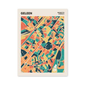 Plattegrond poster Licht Geleen mozaiek stl 01 mockup poster schaduw 06 | Funky Fellow