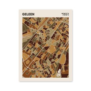 Plattegrond poster Licht Geleen mozaiek stl 03 mockup poster schaduw 06 | Funky Fellow