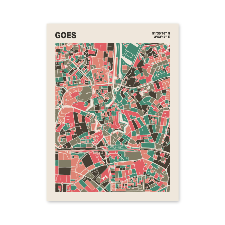 Plattegrond poster Licht Goes mozaiek stl 02 mockup poster schaduw 06 | Funky Fellow