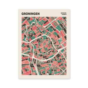 Plattegrond poster Licht Groningen mozaiek stl 02 4 | Funky Fellow