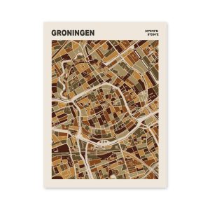 Plattegrond poster Licht Groningen mozaiek stl 03 4 | Funky Fellow